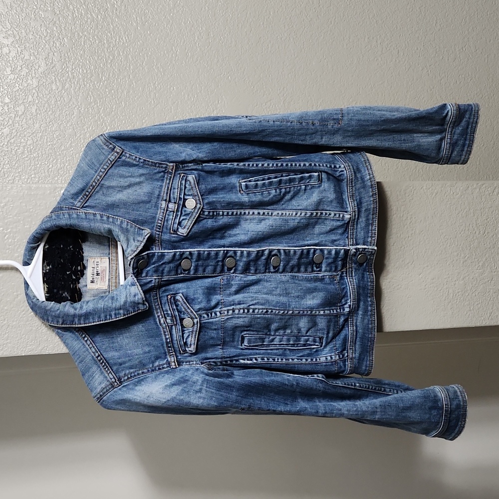 Anthropologie Holding Horses Patched Denim Jacket Size Small